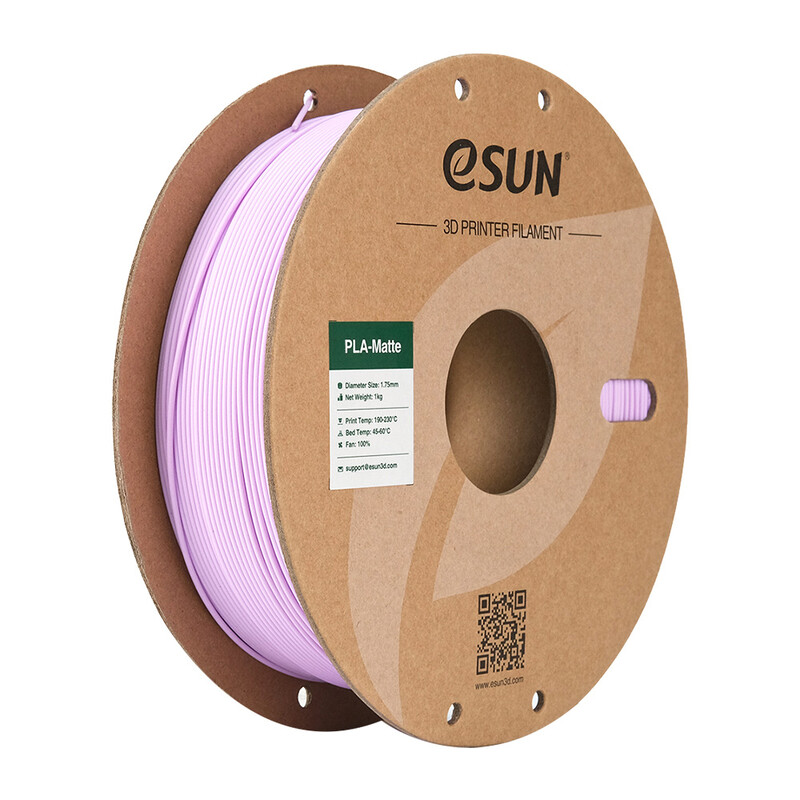 eSUN PLA-Matte 3D-Druck Filament 1,75 mm - Flieder 1 kg, Fortschrittliche matte Textur sauber aufgewickelt einfach zu bedienen 3D-Druckmaterial für FDM-Drucker