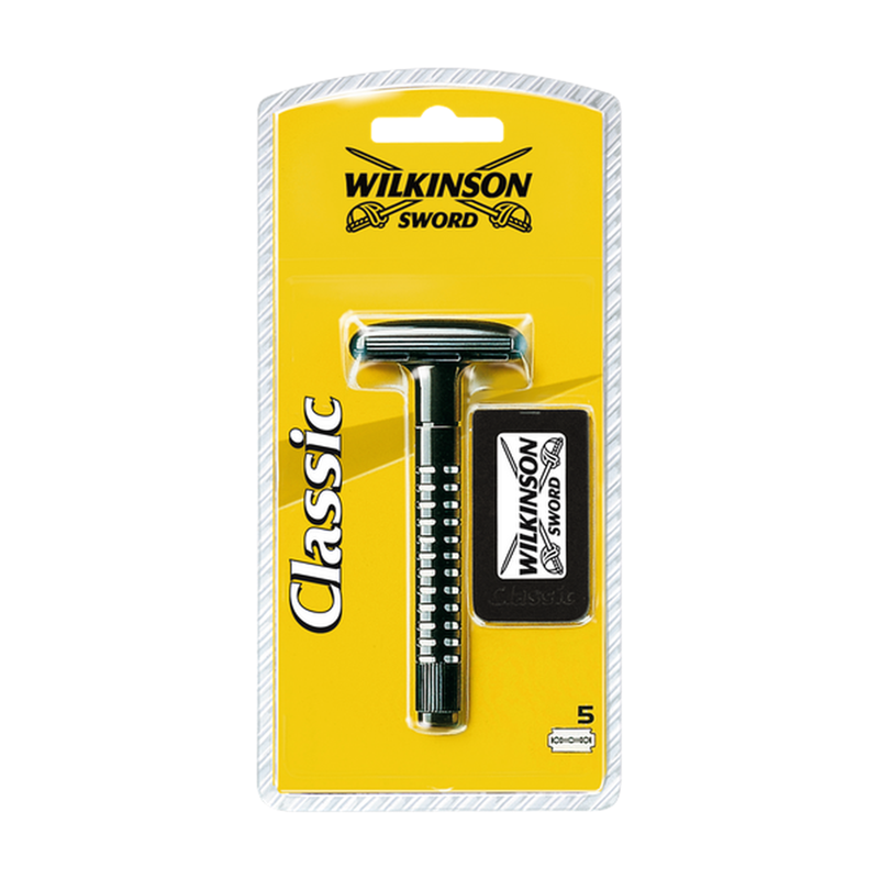 Wilkinson SWORD DOPPELKANTENKLASSIKER RASIERER & 5 KLINGEN