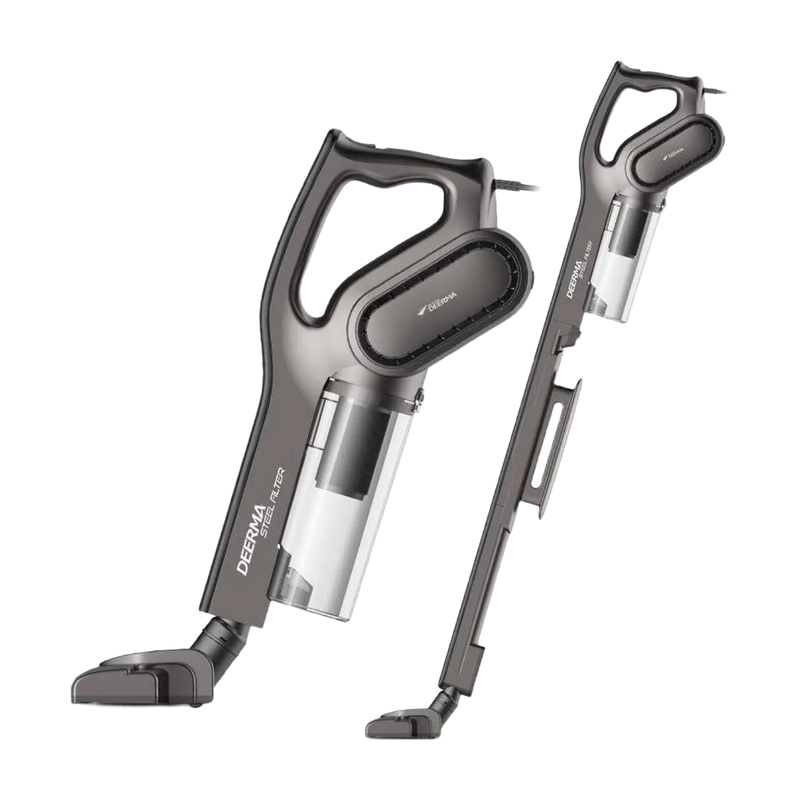 Deerma DX700S, Bedrade 3-in-1 Handstofzuiger, 600 W Zuigkracht, 15 kPa, 2,2 kg Lichtgewicht Behuizing, 180° Flexibel Draaibaar Vloerborstel, HEPA Hoogrendement Filtratie, Zakloos & Zichtbaar Stofreservoir, Beperkt Tijdsoffer