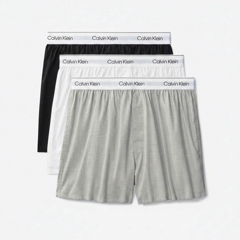 Calvin Klein 3-pack slim boxershorts – Icon cotton stretch – zwart, wit, grijs 3XL