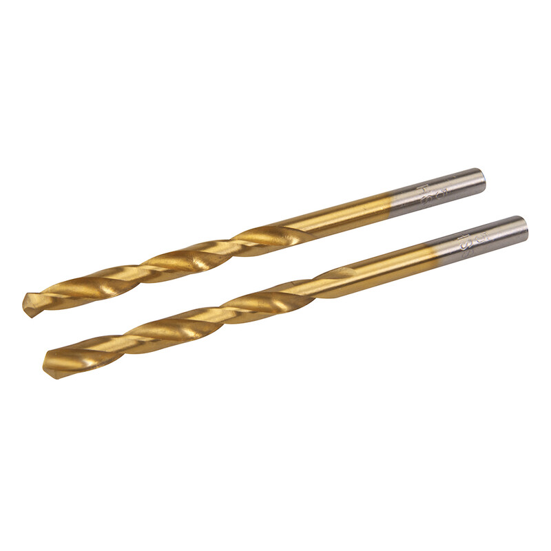 HSS Titanium-Coated Drill Bits 2pk 5.0mm