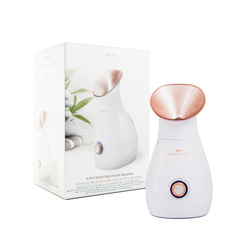 4-in-1 Facial Steamer, 4-in-1 Ionic Steam, Face Mist for Luxury Home Spa, Unclogs Por