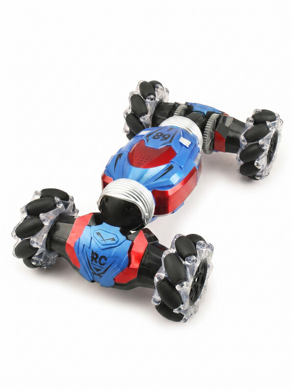 S4DRC HYPER 1:16 Gebarenbestuurd RC-stuntauto, 4WD transformeerbare offroad-driftauto dubbele afstandsbediening LED-verlichting speelgoedcadeau voor kinderen 1 stuk in blauw.