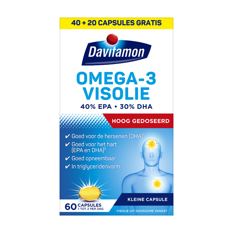 Davitamon Omega-3 Visolie 60 Capsules