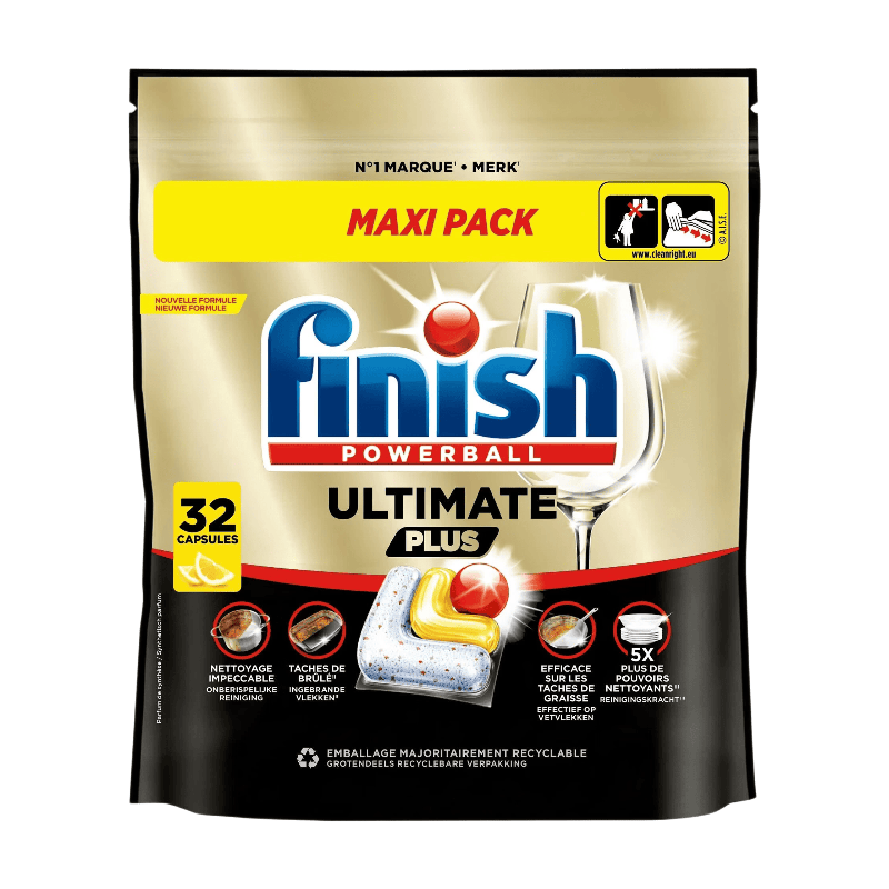Finish Ultimate Plus - Citroen - Vaatwastabletten - 32 capsules
