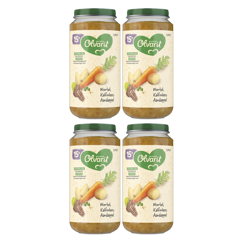 Olvarit Carotte veau pomme de terre 15M+ 250 g * 4