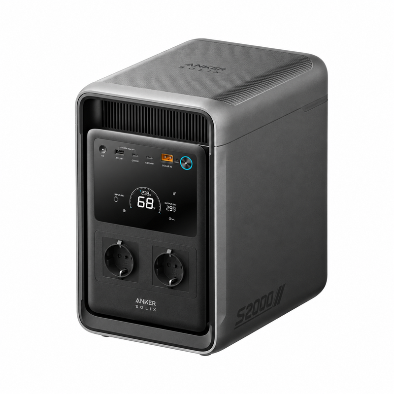 Anker SOLIX S2000 Portable Powerstation: 2000Wh, 1500W Notstromaggregat & tragbare Powerbank für Camping, Outdoor und den Notfall