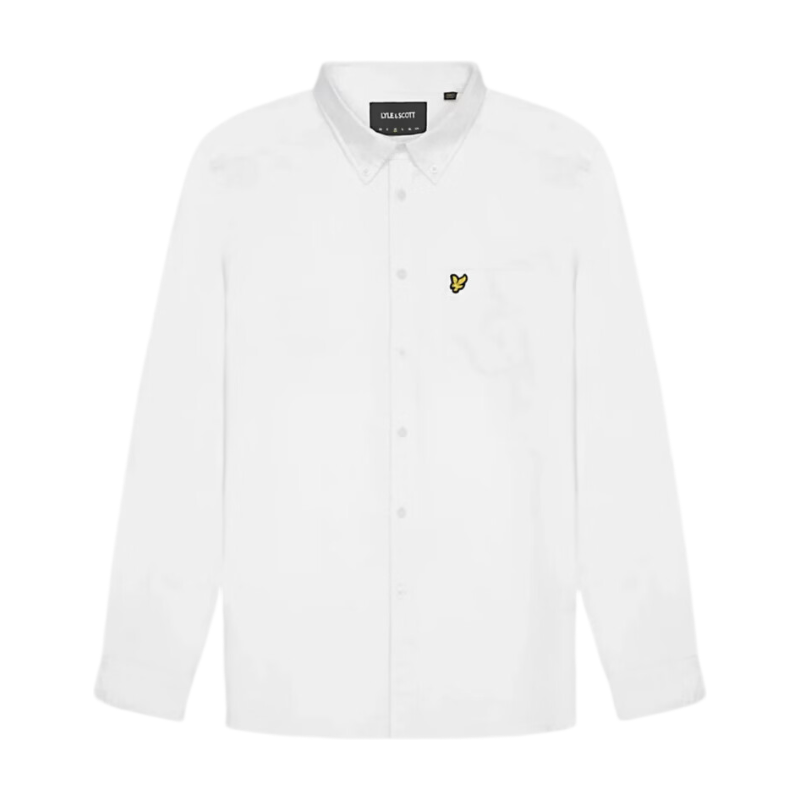 Cotton Button Down Oxford Shirt - White