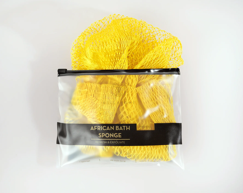 GENERIC - Kit Eponge Filet Africain Jaune Avec Corde - 90g