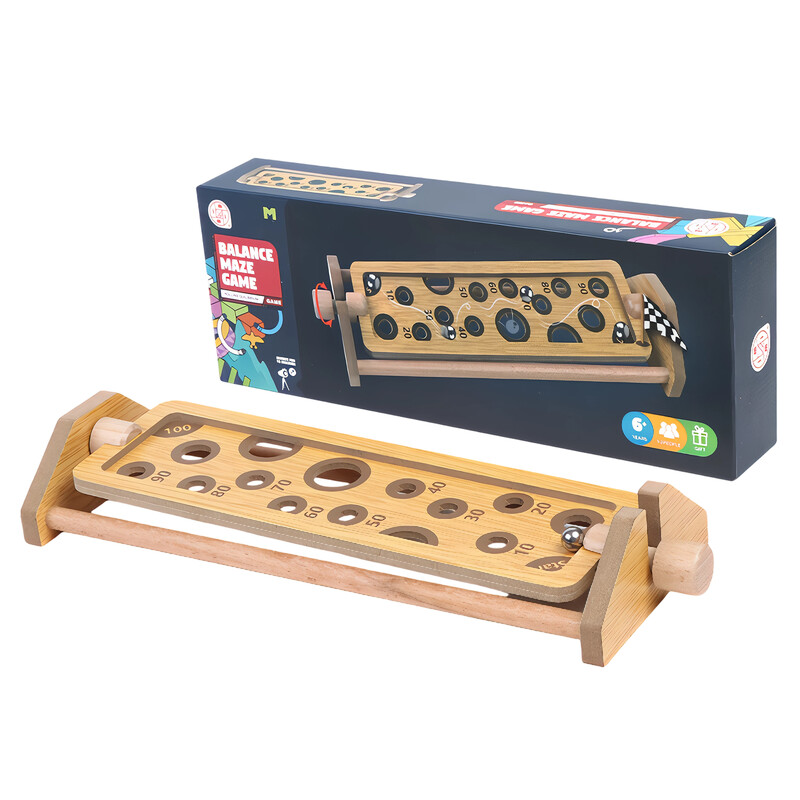 MIMI Holz Tisch Balance Ball Spiel Geschenk für Kinder Erwachsene