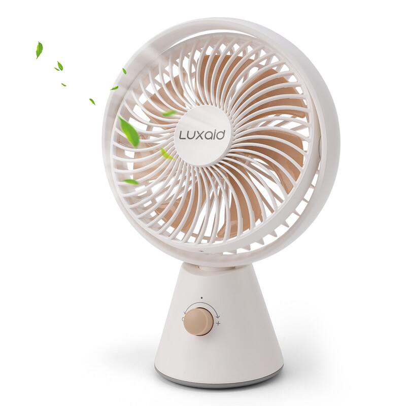 Portable Desk Fan,4000mAh Battery [19hr Long Run Time] ,180° Vertical manual+90° Hori