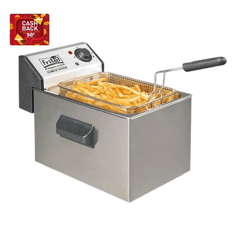 Fritel Friteuse Profi 3505 - Professionele Friteuse - 5 L - 3200 W - Antistofdeksel - Geschikt voor Olie en Vast Vet