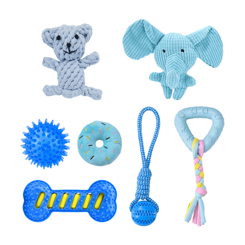 Blinkit Puppy Small Dog Lightweight Bite-Resistant Multi-Material Interactive Chewing Toy Combination Dog Chewing Toy Hfxf07