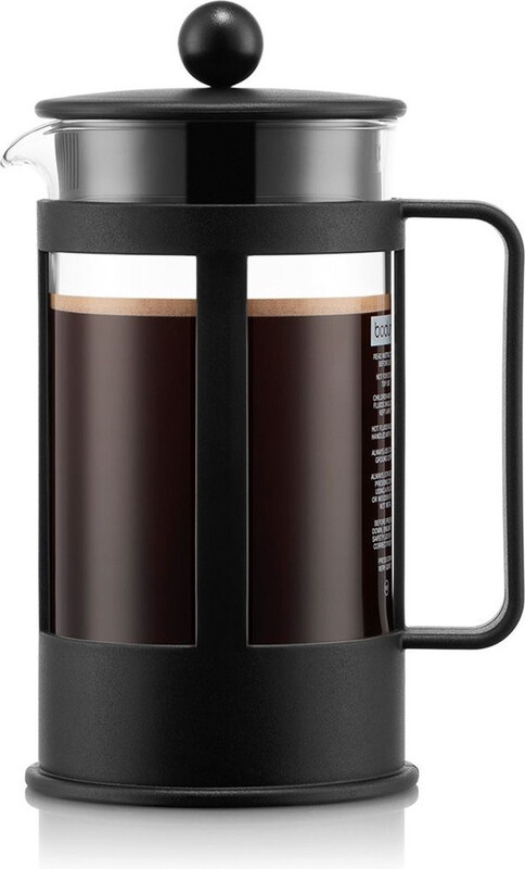 Bodum KENYA French press koffiezetter – 1 L, 8 kopjes, zwart