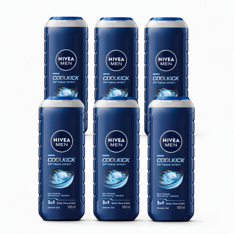 NIVEA Men Cool Kick douchegel 500 ml (6-Pack)