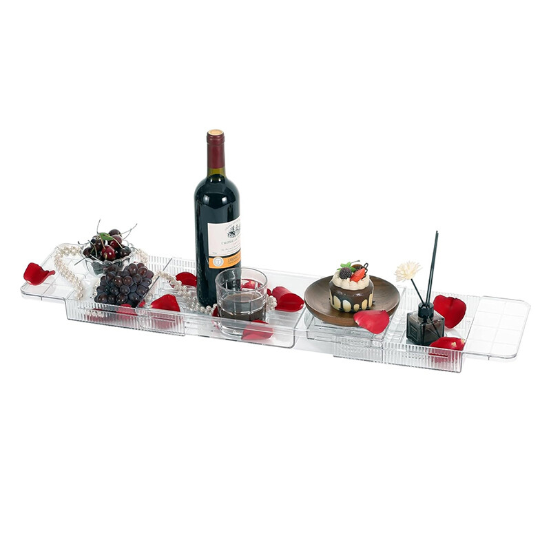 Universal Bathtub Caddy, Adjustable & Non-Slip, Bathroom Organizer