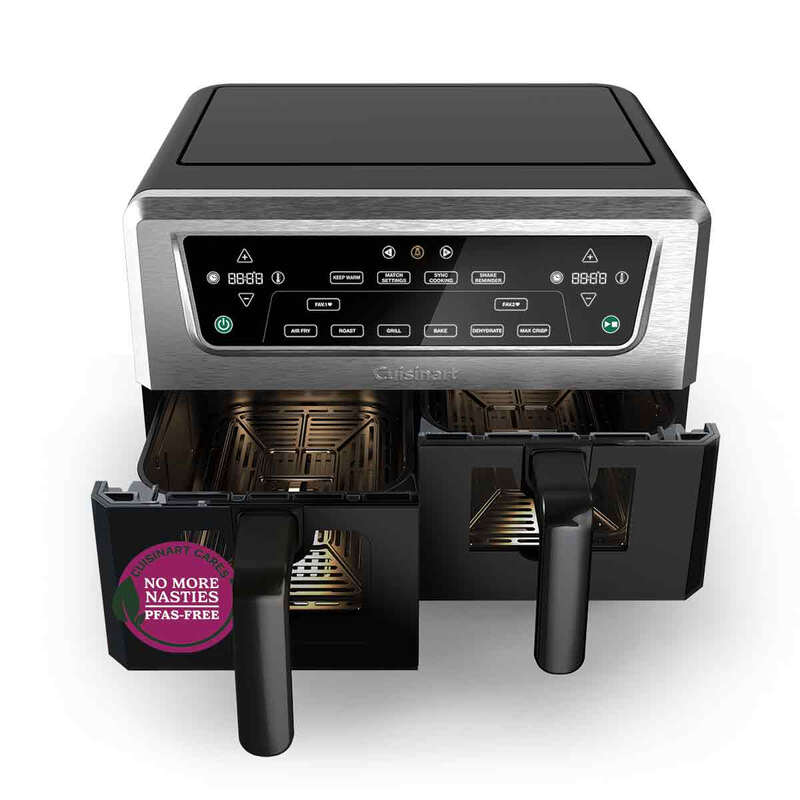 Cuisinart dual basket air fryer ss window afd10xsse