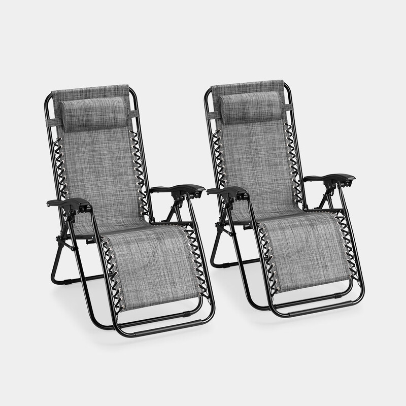 Verona 2 Pack Zero Gravity Chair - Grey