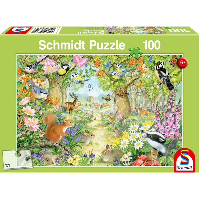 Schmidt® Spiele 56370 Kinderpuzzle Tiere im Wald 100 Teile ab 6 Jahre
