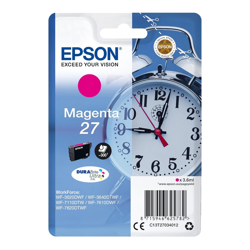 Epson 27XL DURABrite Ultra inkt, zwart, enkelverpakking