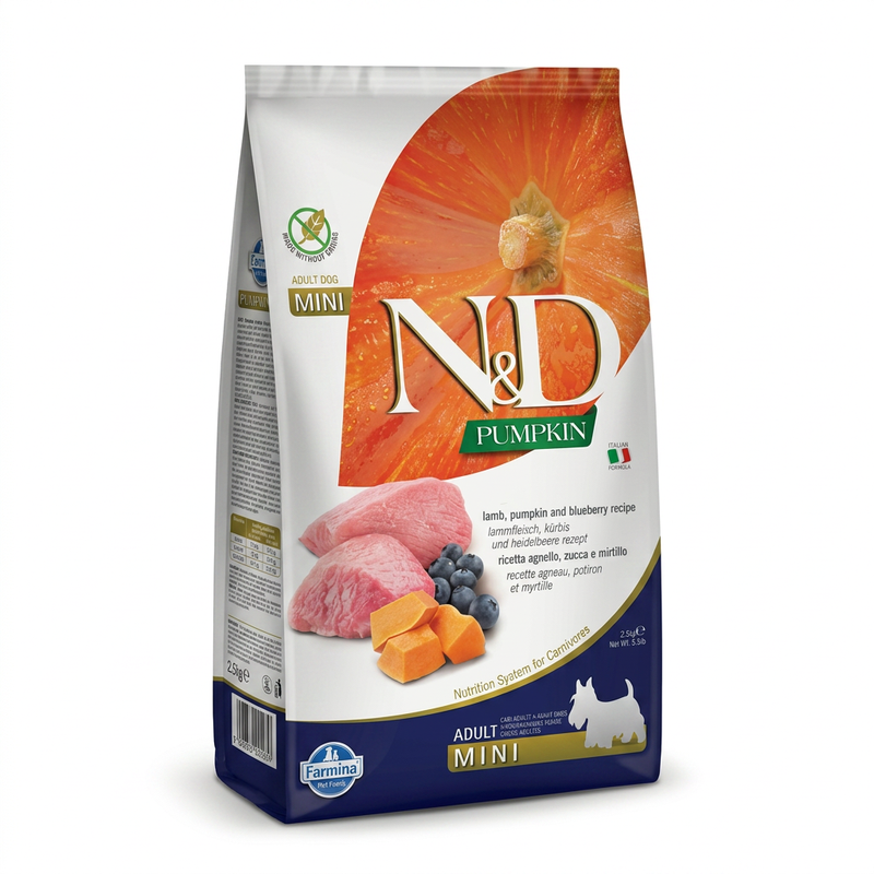 Farmina N&D Pumpkin Serie Lamm Adult Kleine Hunde Nahrung 2,5 kg
