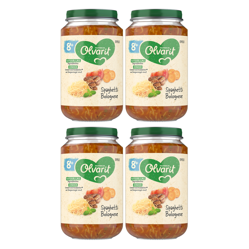 Olvarit Repas 8 mois+ Spaghetti bolognaise 200 g * 4