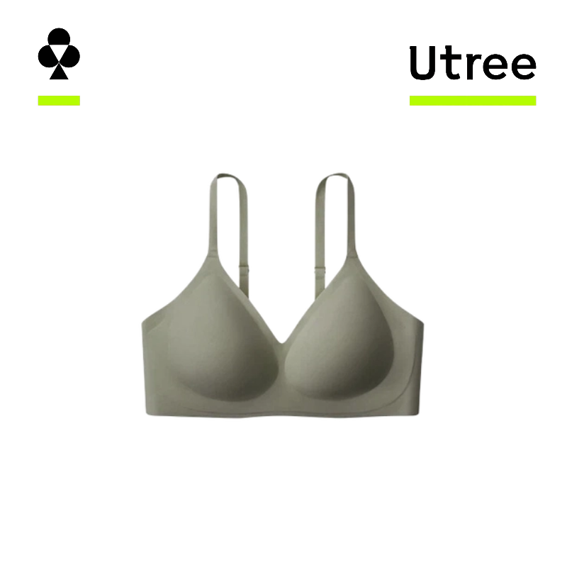 Utree - Damen-Büstenhalter, für kleine Brüste, mit Push-up-Effekt, ohne Träger, verhindert das Ausbeulen, verhindert das Abhängen, nahtlos - Hellgrün - 155-160/85-90 (M)