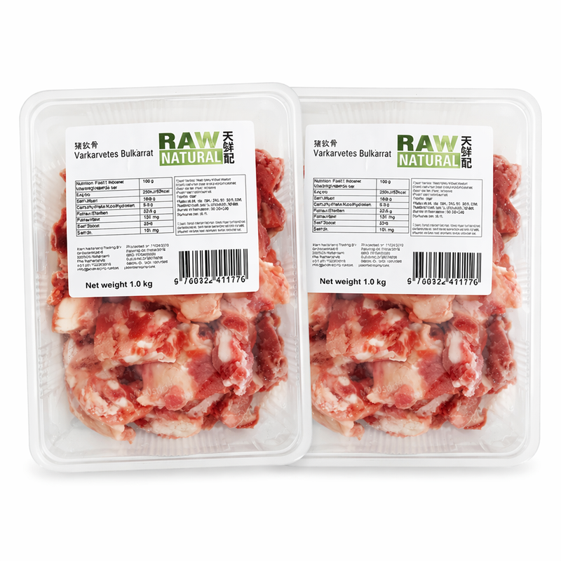Rauw natuurlijk varkenskraakbeen – 2 x 1 kg