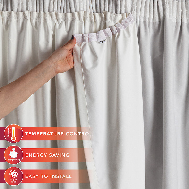 Essentials Pencil Pleat Curtain Lining Thermal W:163xL:221cm for W:168xL:229cm Curtai