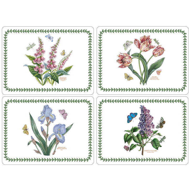 Botanic Garden Set Of 4 Large Placemats - Assorted Designs