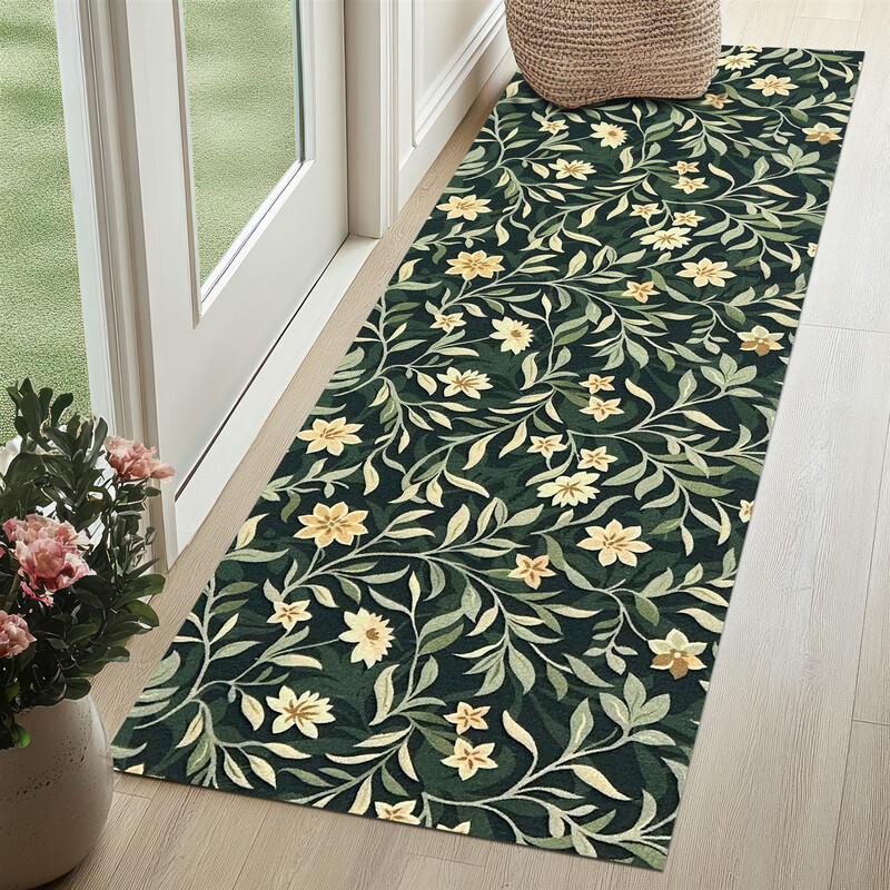 Runner Knightsbridge Floral Forest Green 50x150cm