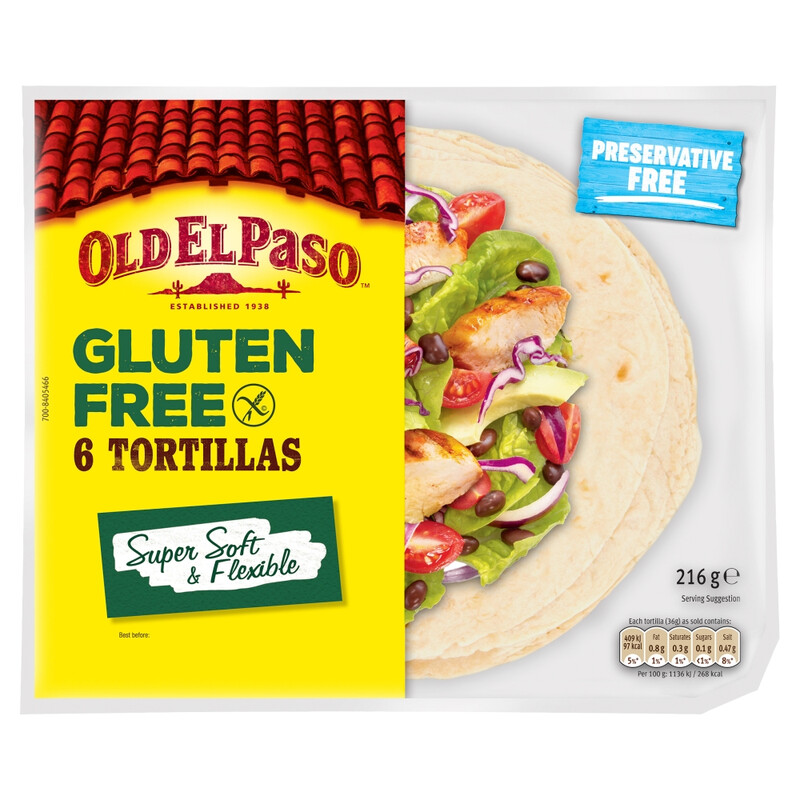 Gluten Free Tortilla Wraps 216g