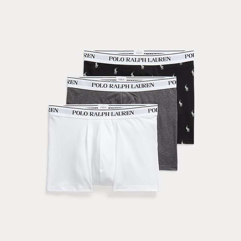 Classic Stretch-Cotton Trunk 3-Pack White/BRCLY HTR/Black Aopp 714830299156