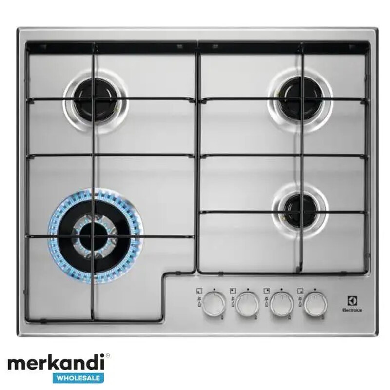 Electrolux Egs6434x Table De Cuisson Gaz Encastrable 4 Foyers 60 Cm Acier Inoxydable