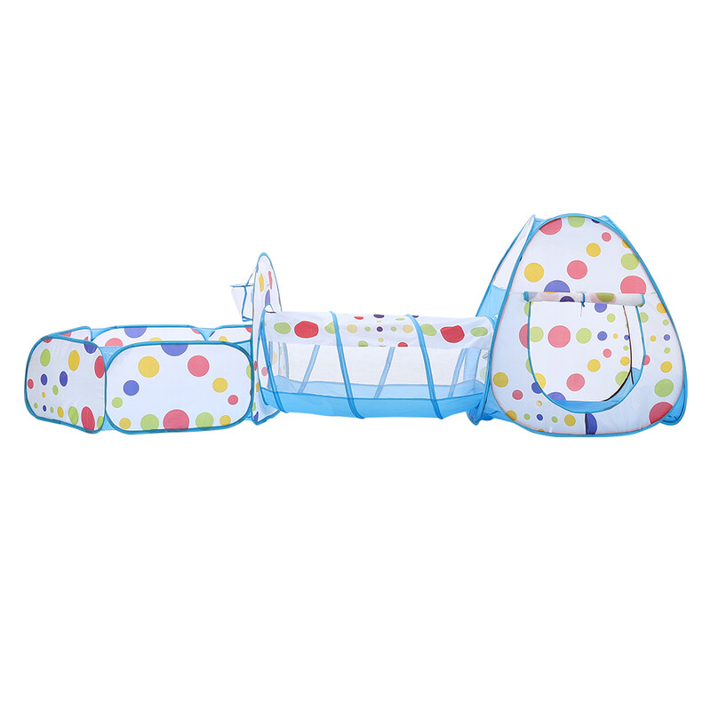 LIVINGANDHOME 3-in-1 Pop-Up Kinder Spielzelt Set mit Tunnel & Kugelgrube Spielhaus, Innen- und Außenbereich & Leicht zu verstauen