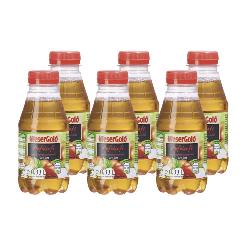 Wesergold Apfelsaft 6x0.33L