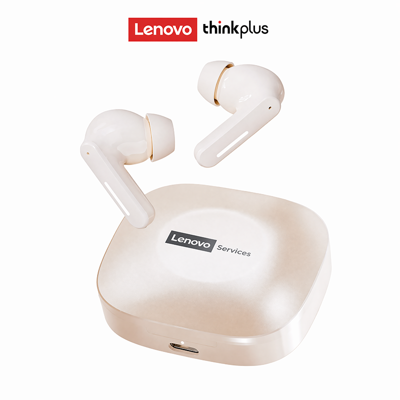 Lenovo Services LE209 Beige Bluetooth-Kopfhörer Semi-In-Ear-Stereo Lange Akkulaufzeit