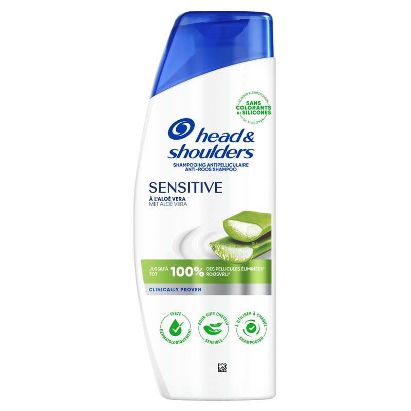 HEAD&SHOULDERS Sensitive Hoofdhuid Anti-roos Shampoo 250 ml Met Aloë Vera. Effectief tegen 3 hoofdhuidproblemen: roos, jeuk gerelateerd aan roos en overtollig talg