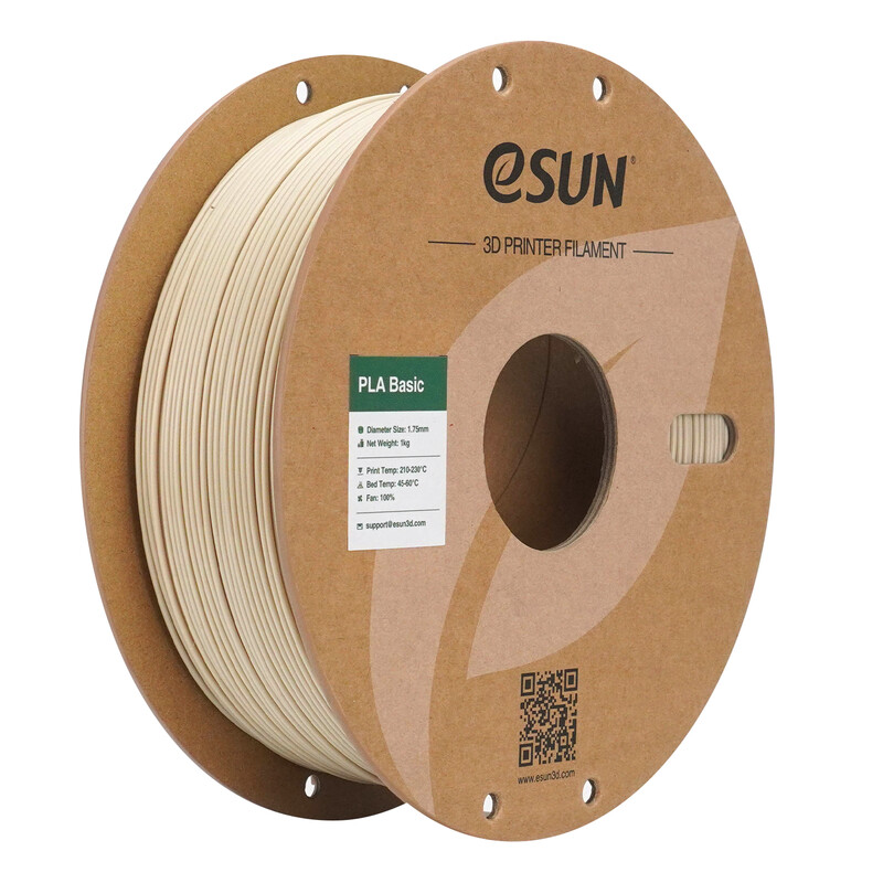 eSUN PLA-Basic 3D-printfilament 1,75 mm-Bottenwit 1 kg, Hoge snelheid & hoge kosteneffectiviteit geüpgraded PLA 3D-filament voor de meeste printers snelle levering