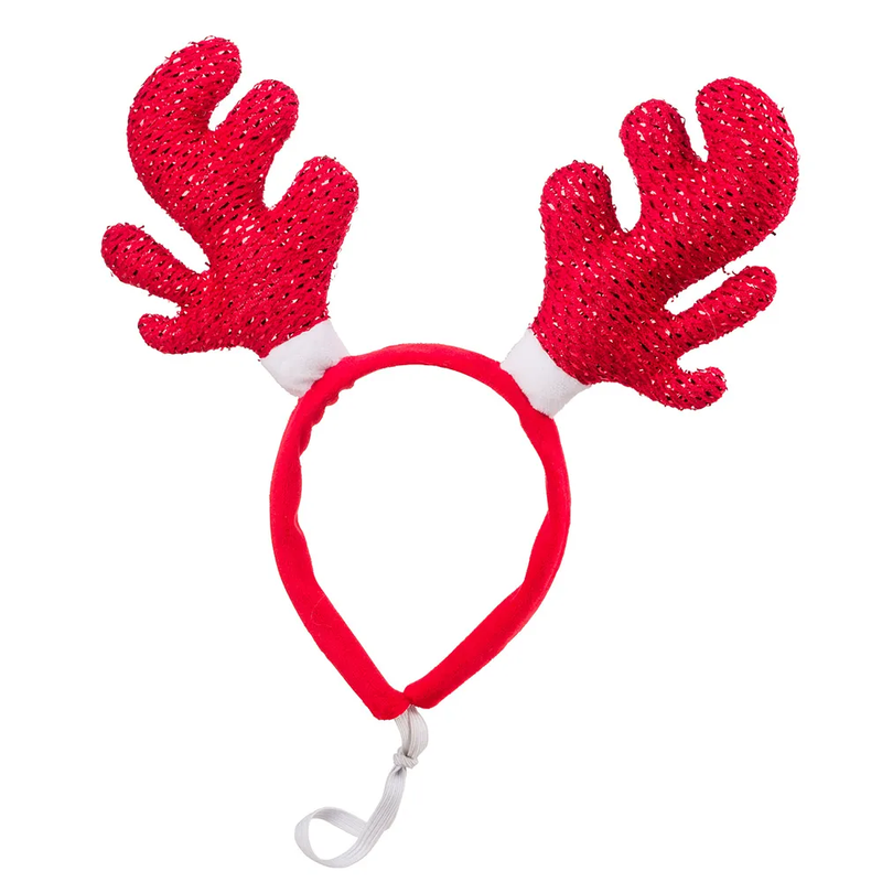 Red Sparkle Antlers Headband