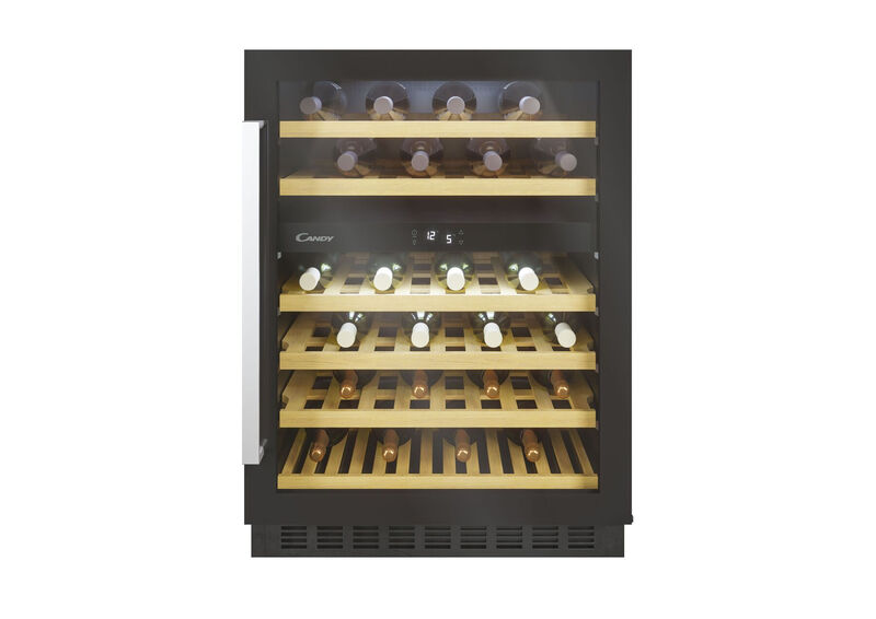 Integrated 60cm Wine Cooler CCVB 60D UK/N， 46 Bottle Capacity， Black