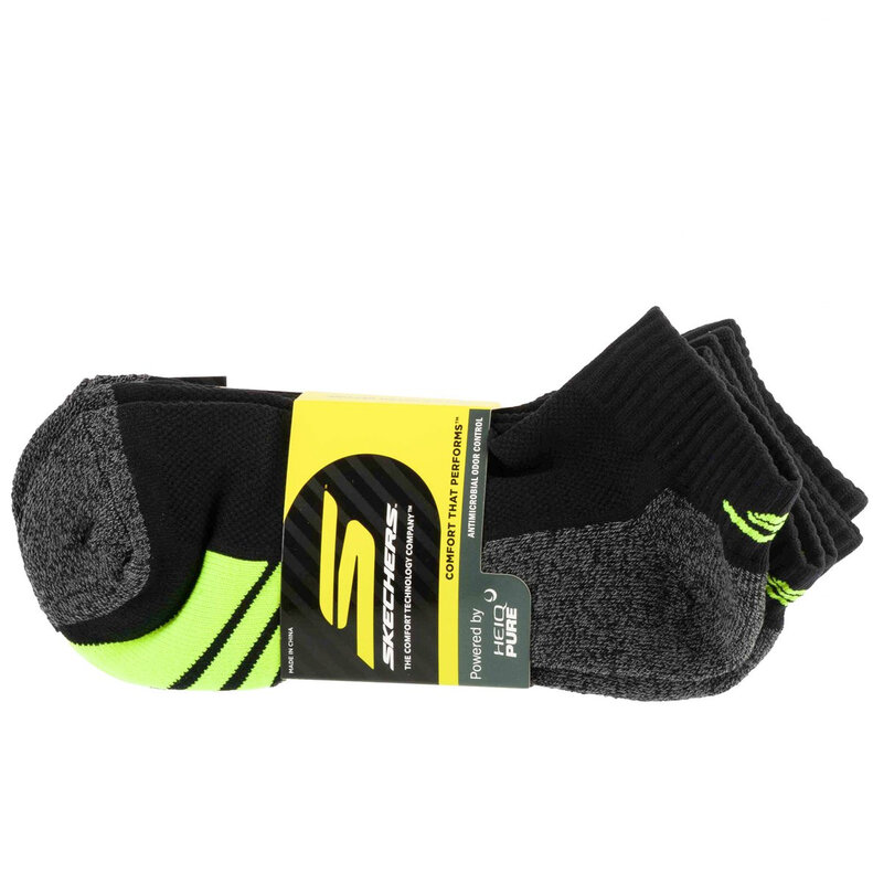 Skechers 3-Pack Heren Half Terry Quarter Zwarte Sokken S114981-HBLK_ 41-46