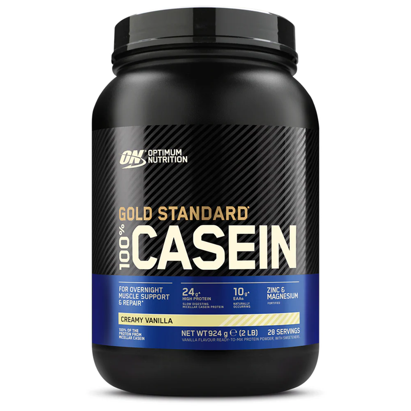 Optimum Nutrition 100% Gold Standard caseïne-eiwitpoeder met vertraagde afgifte romige vanille 924 g (28 porties)
