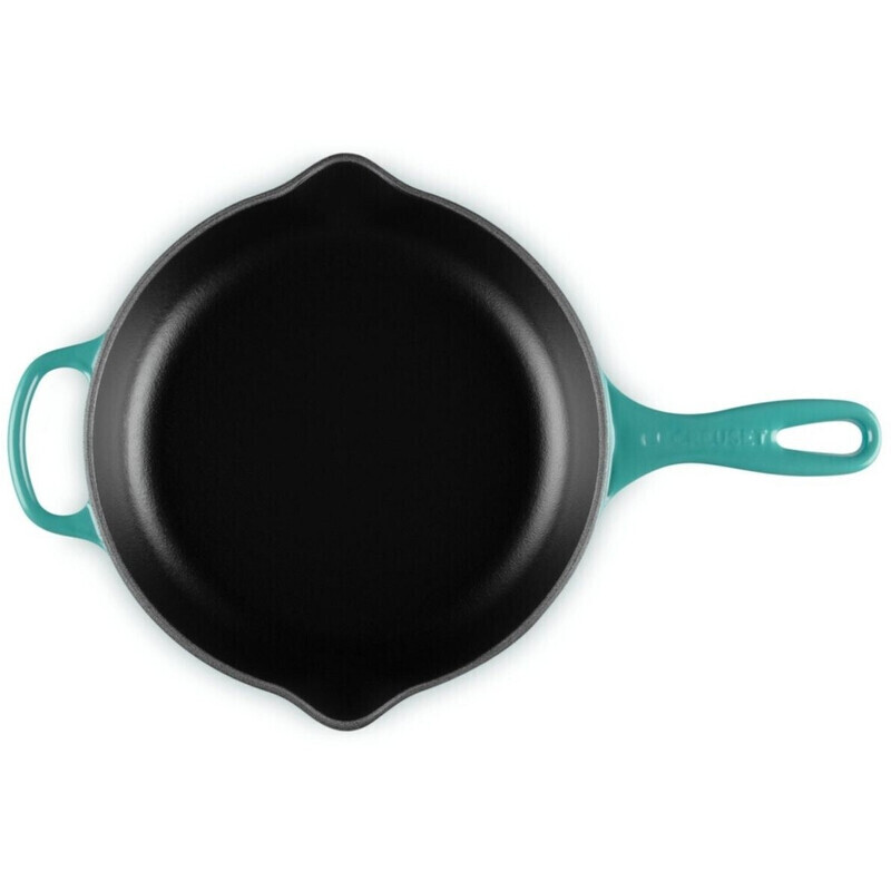 Le Creuset emaillierte gusseiserne charakteristische runde Bratpfanne, 22,9 cm, Riviera