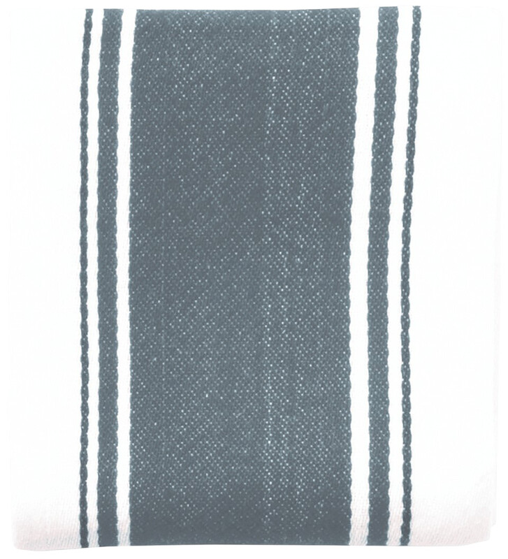 Tea Towel Love Colour Striped 100% Cotton Slate Grey 46x71cm