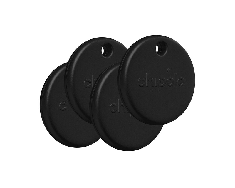 Chipolo POP 4er-Pack – Tracking-Tag, kompatibel mit Apple Find My auf iPhone oder Find Hub (Schwarz)