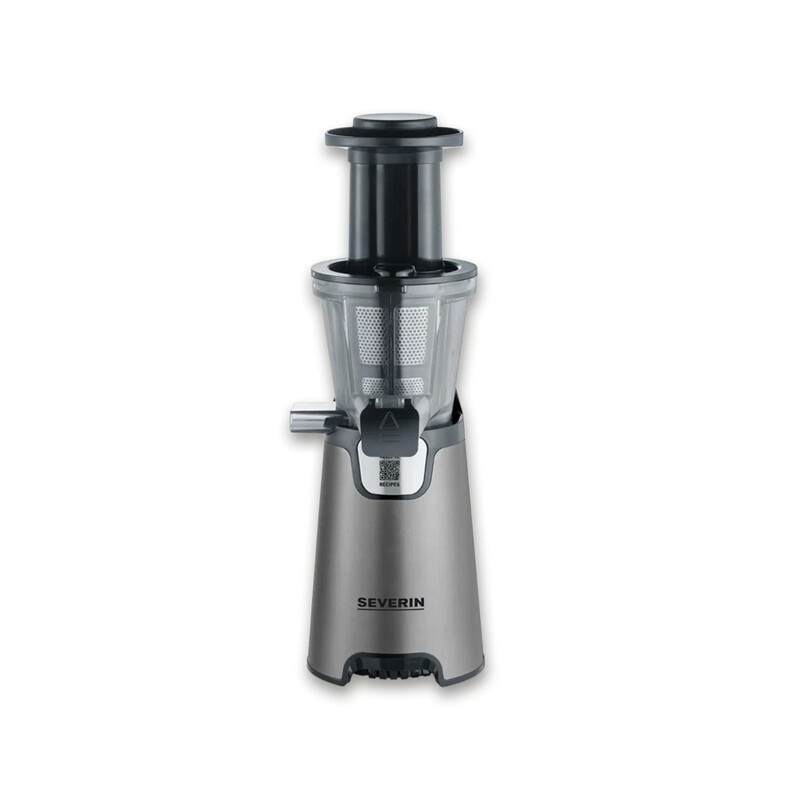 Severin Slow Juicer – Entsafter für Saft, Sorbet, Eis, Marmelade usw., elektrischer Entsafter aus Edelstahl, einfache Reinigung dank Easy-Clean-Konzept, 1 L Saftbehälter, 150 Watt, ES 3571