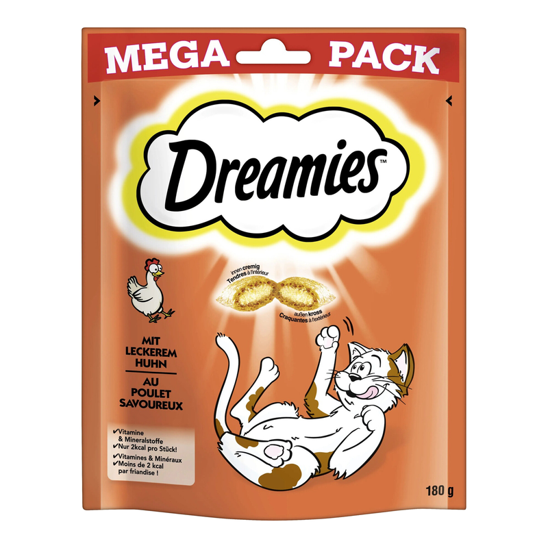 Dreamies Portionsbeutel Mega Pack mit Huhn 180g