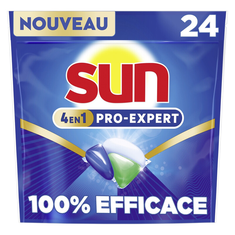 Capsules Lave vaisselle Pro Expert 4 En 1 Sun Le Sachet De 24 Capsules