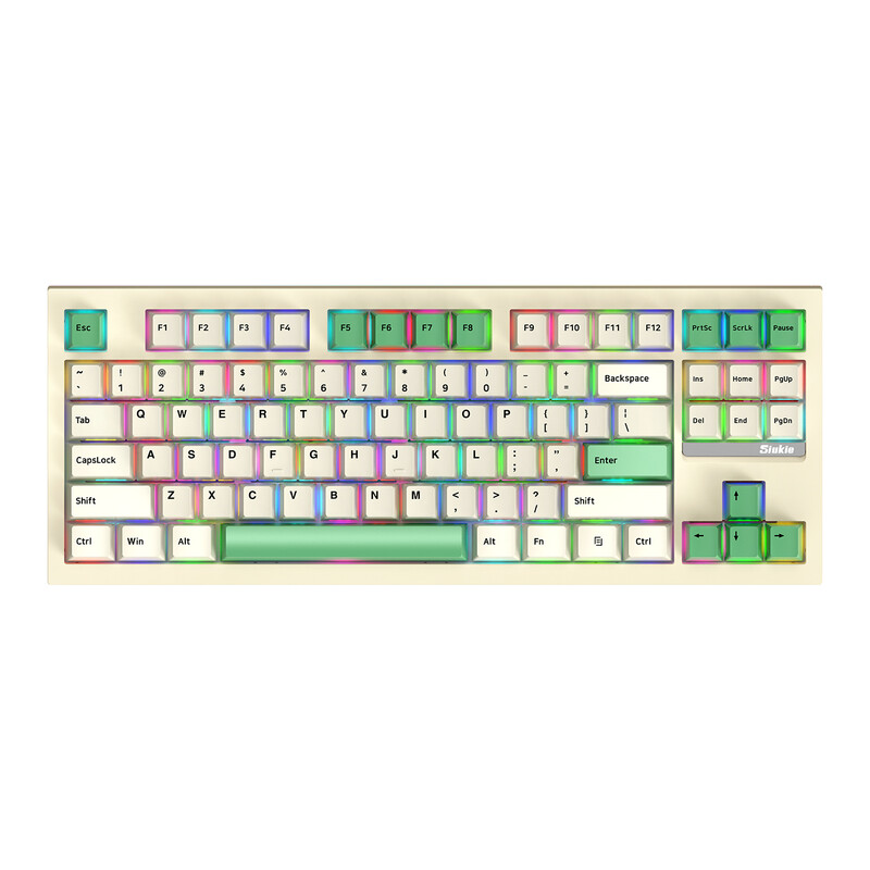 PL87W 87Keys Detachable Switch 3MODE RGB Mechanical Keyboard